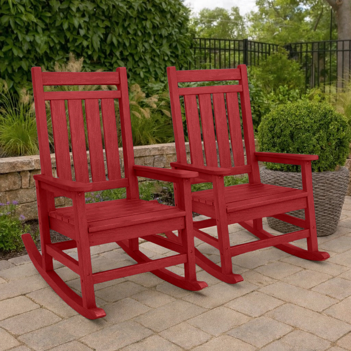 Outdoor Wood Rocking Chair (Set Of 2)