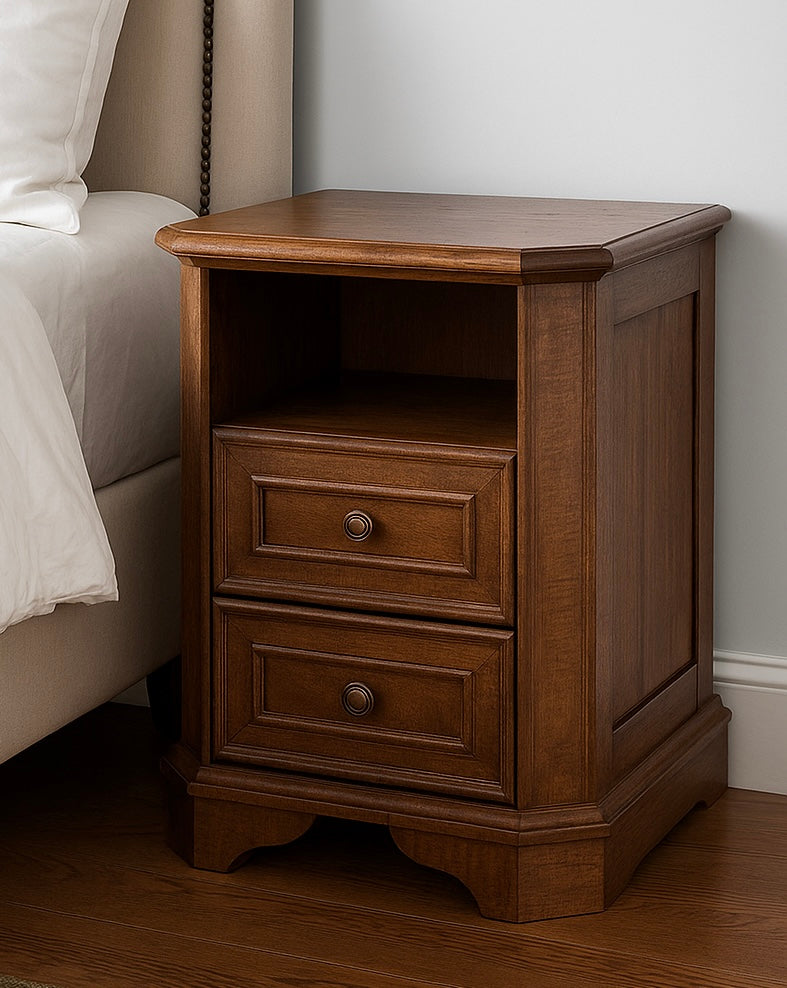 Farmhouse Nightstand w/ Charging Station