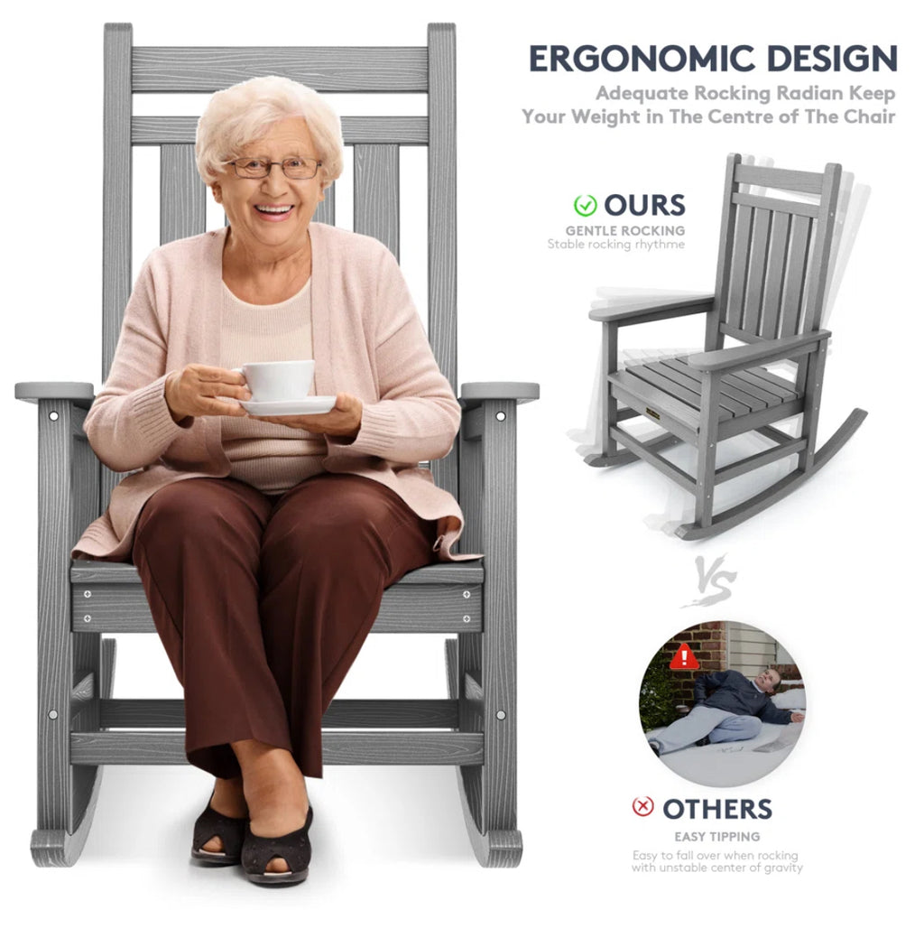 Outdoor Wood Rocking Chair (Set Of 2)