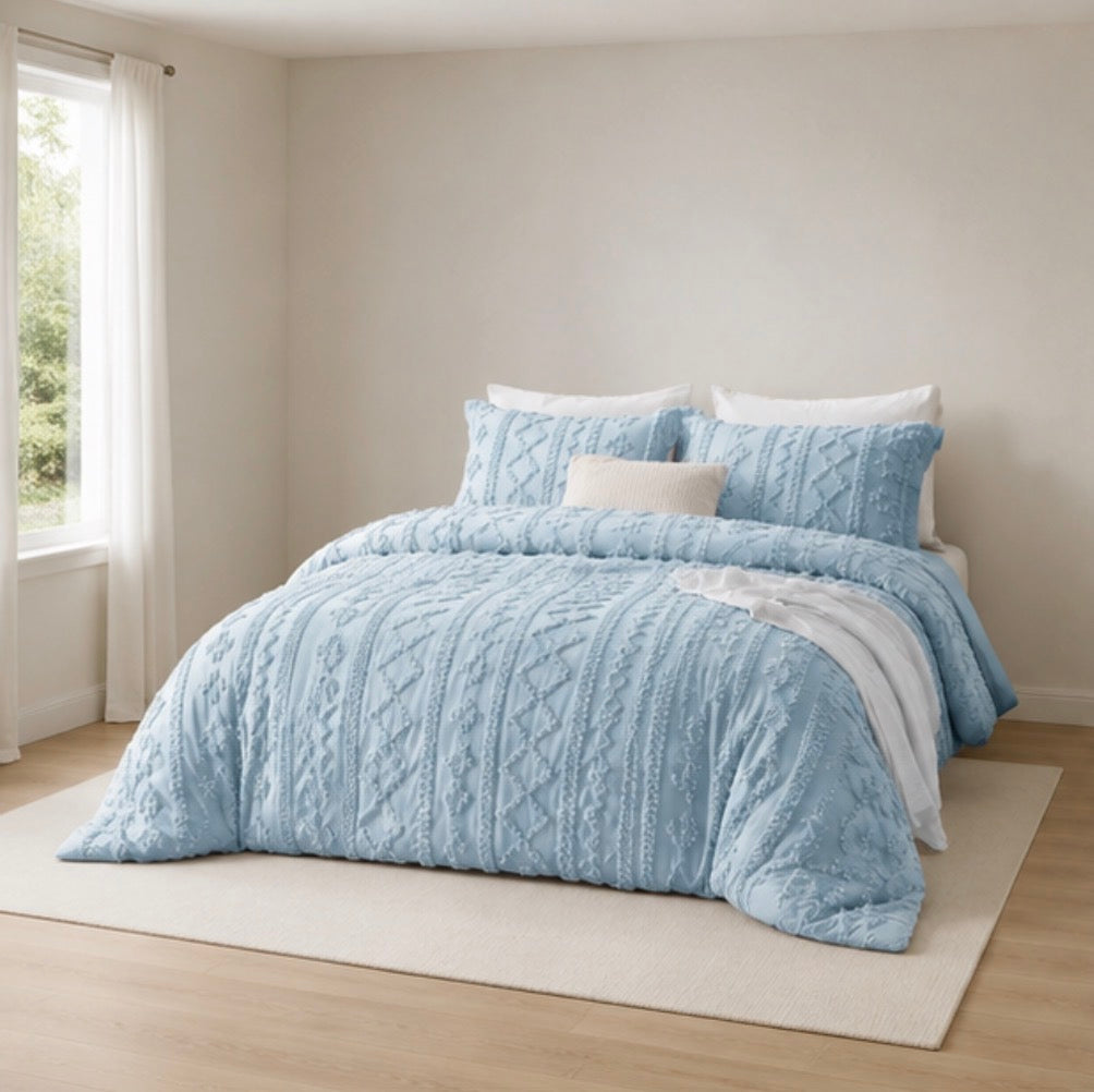 Tufted Boho Bedding Set