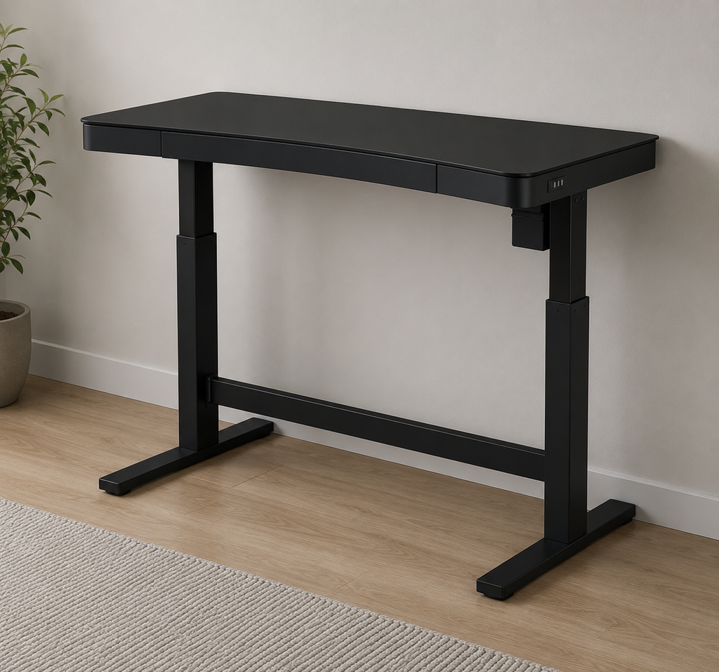 Adjustable Glass Top Standing Desk