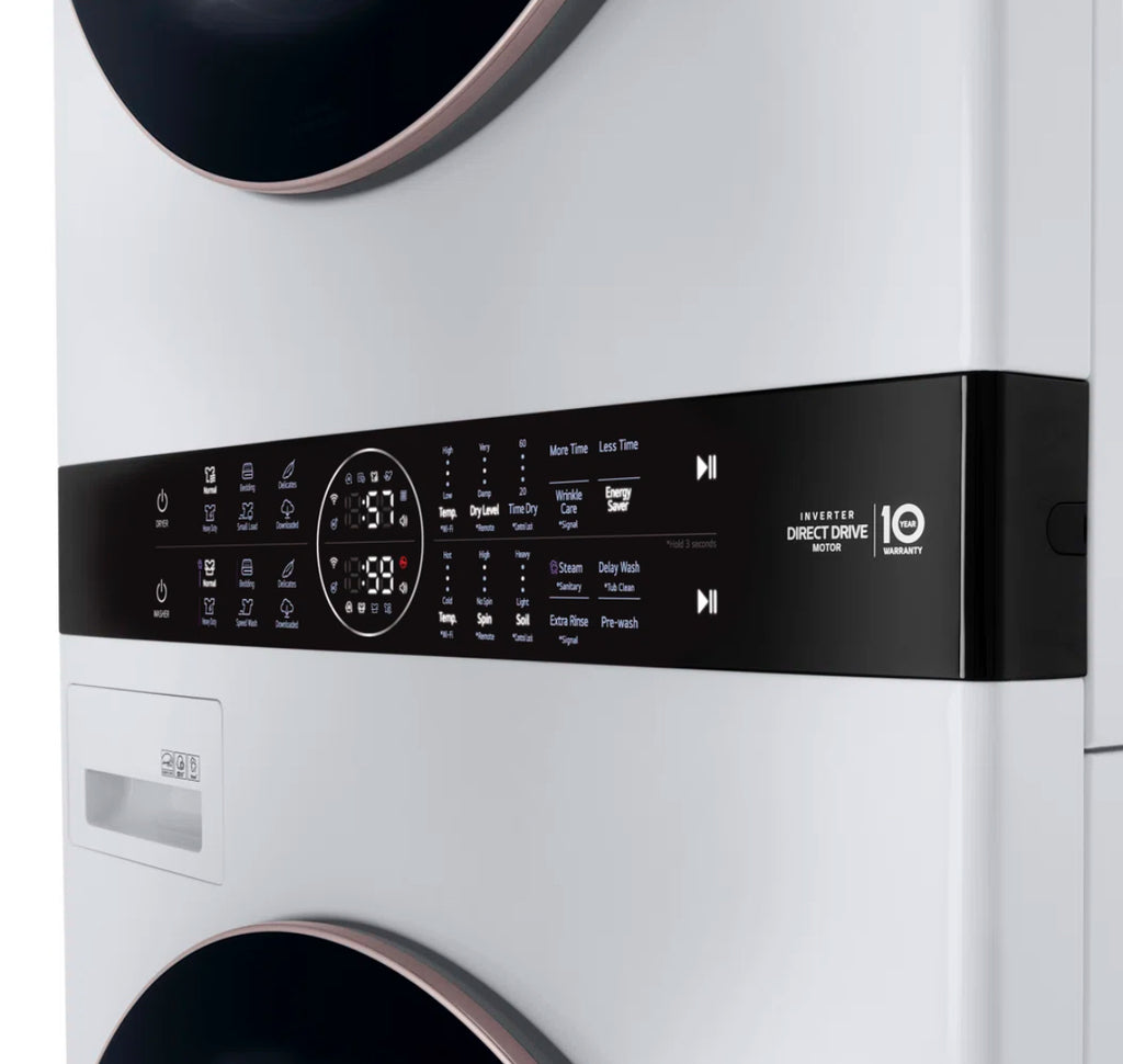 LG Single Unit Dryer & Front Load WashTower w/ Center Control Washer