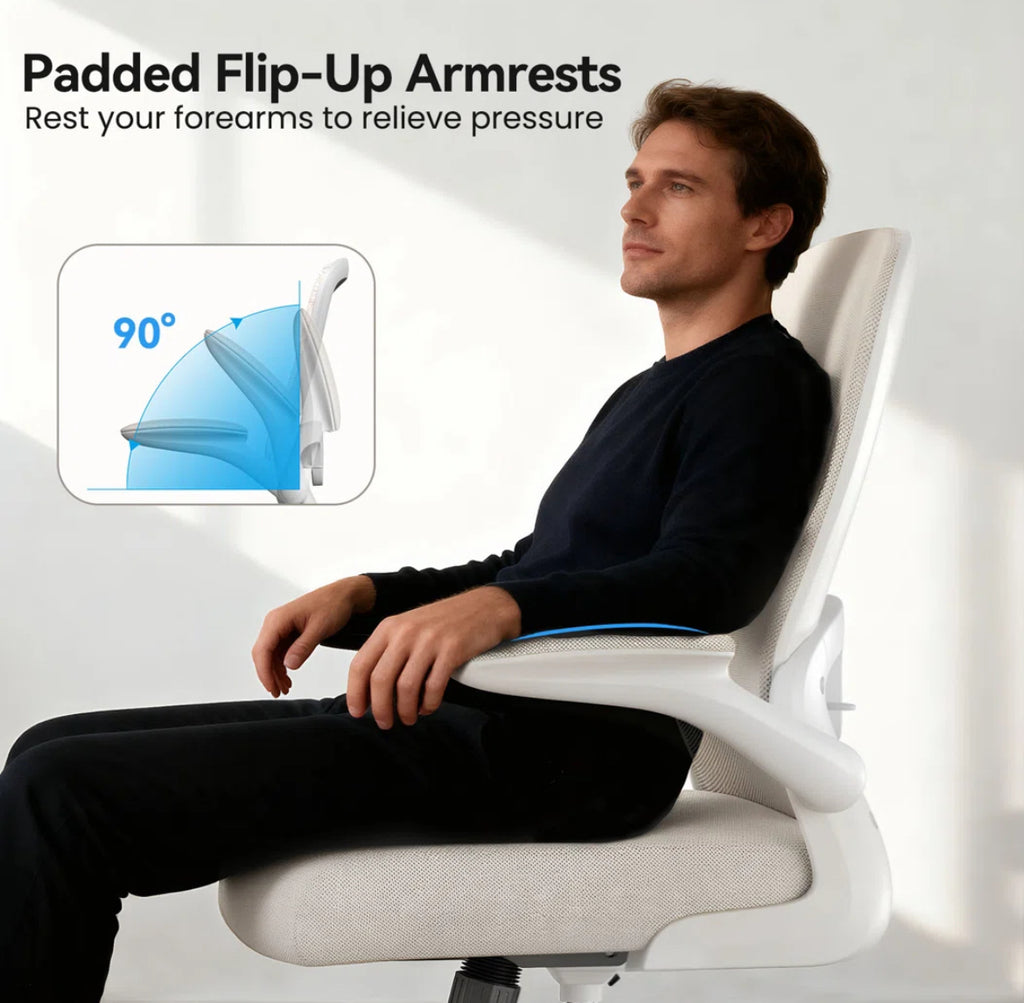 Tall Mesh Chair w/ Adjustable Footrest Ring