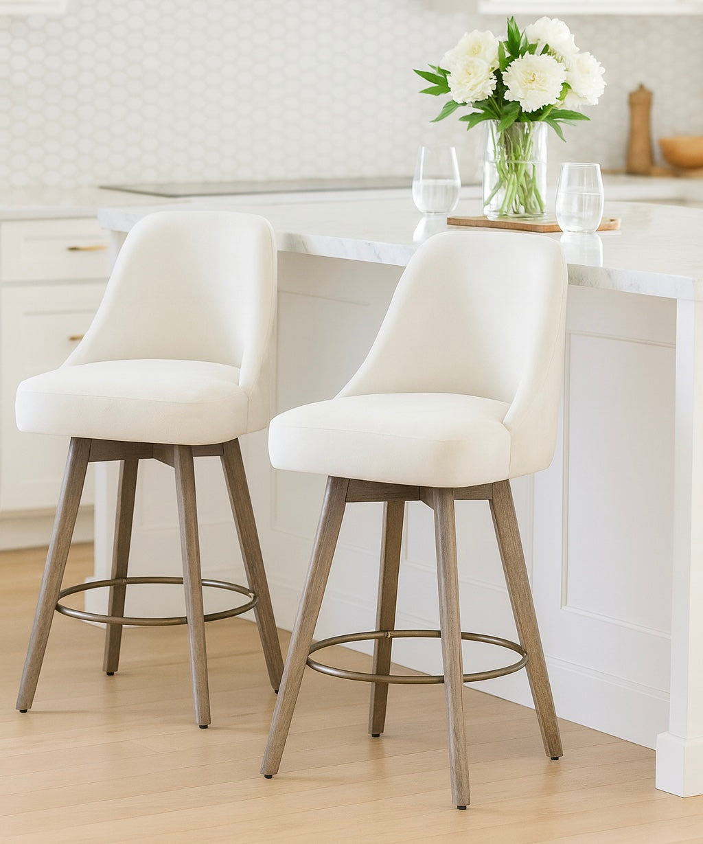 26" Swivel Counter Stools (Set of 2)