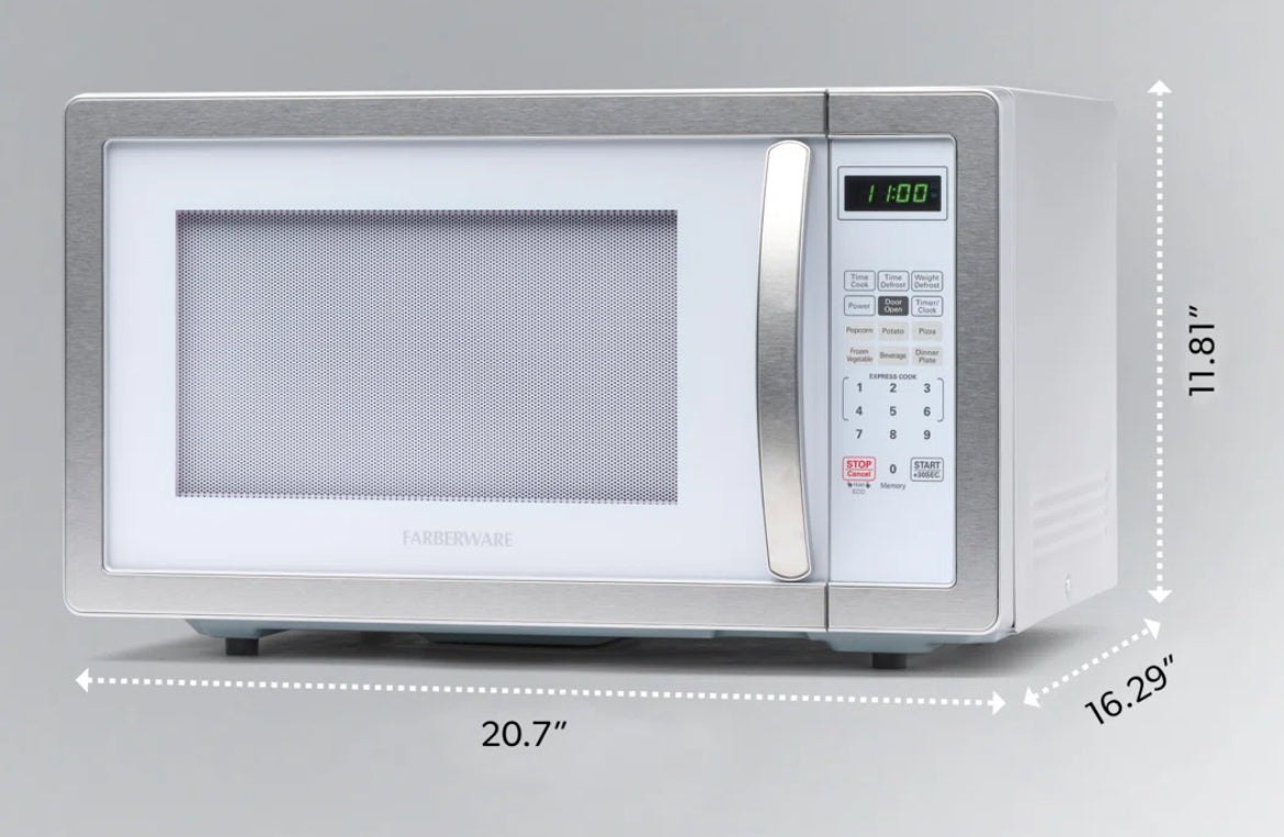 Farberware 1.1 Cubic Feet Countertop Microwave Oven w/ Child Lock