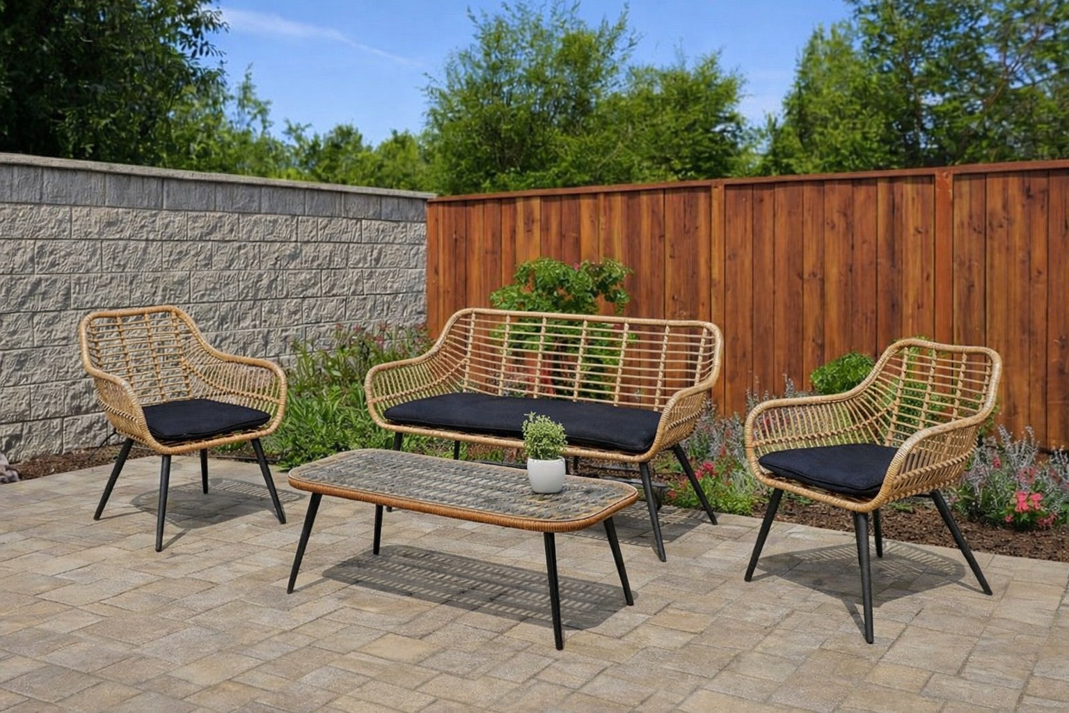5-Piece Boho Patio Seating Set
