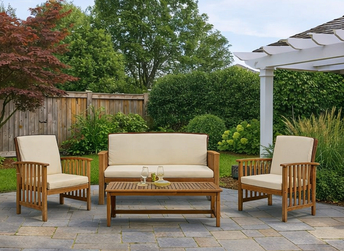 Patio Conversation Set w/ Cushions