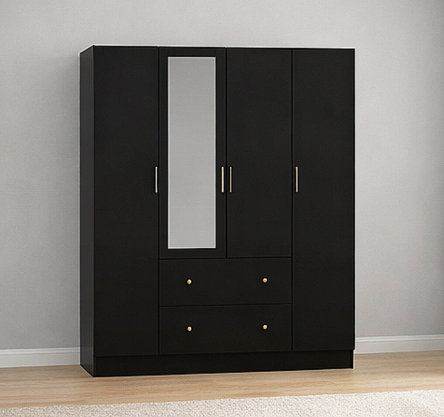 71" Double Wooden Wardrobe