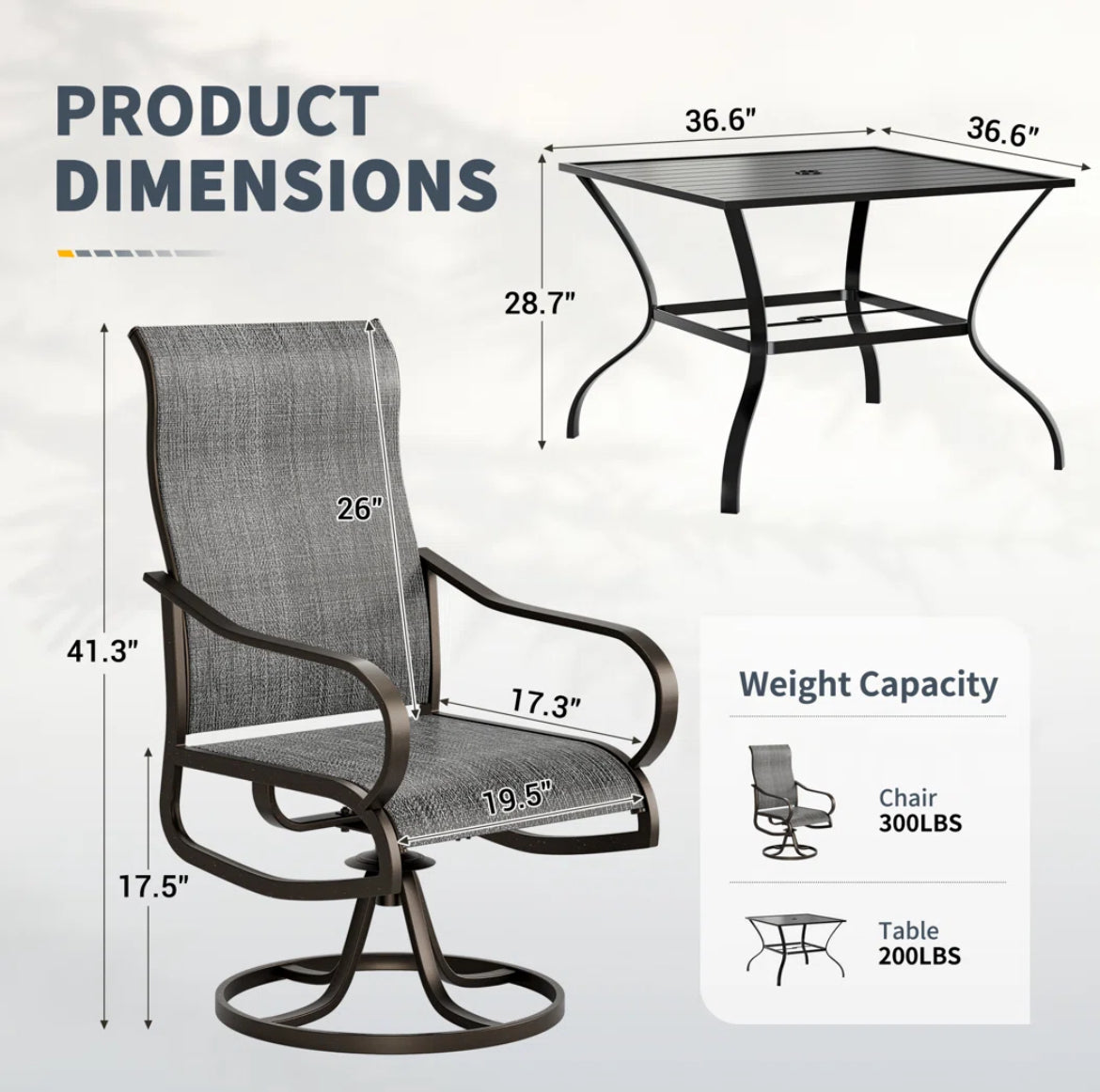 4-Person Patio Dining Set