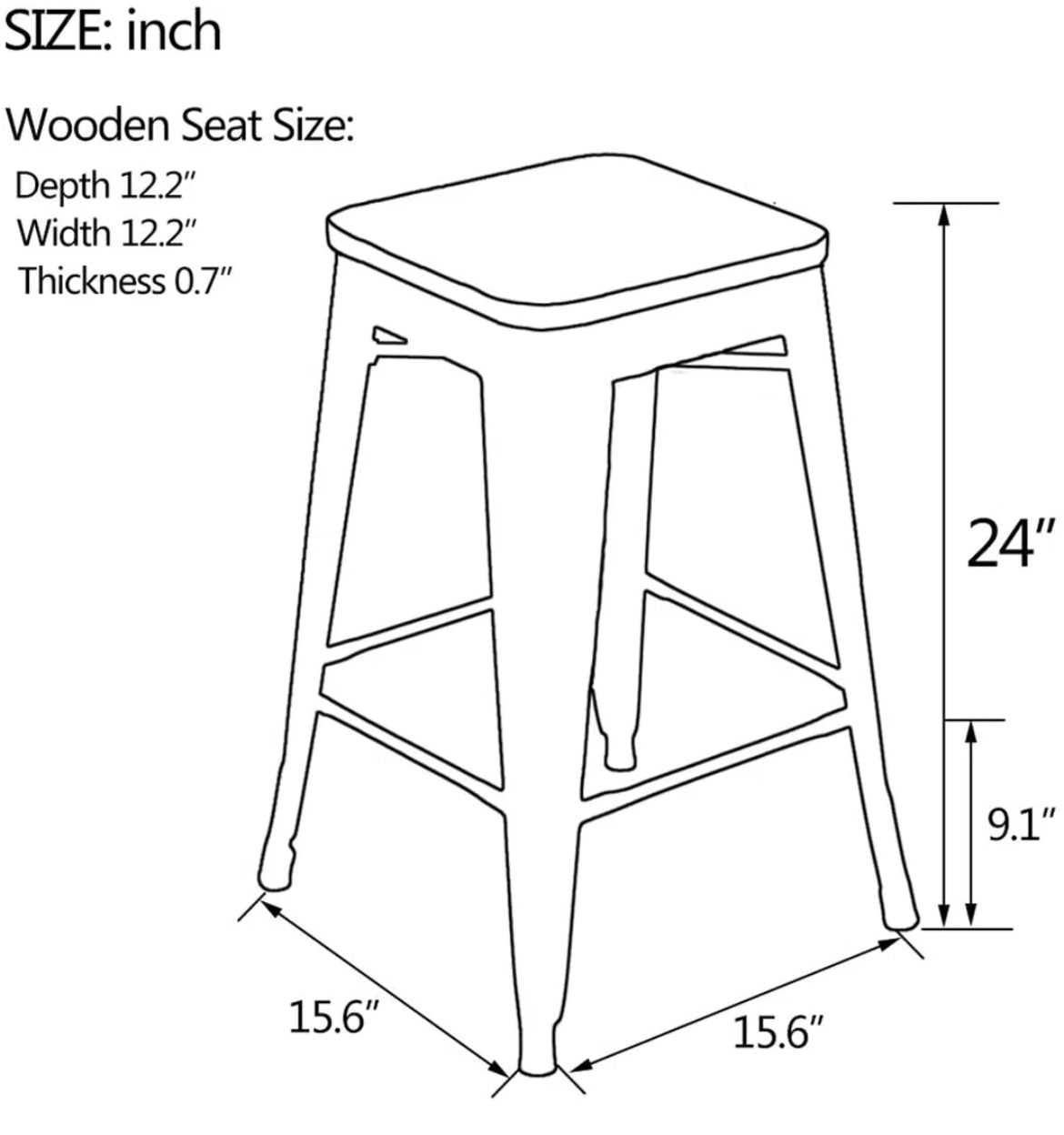 24-30” Counter Stool (Set of 4)