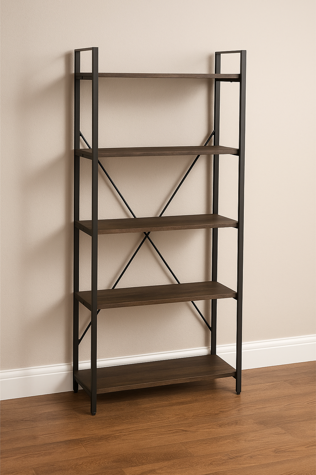 5-Tier Industrial Bookshelf