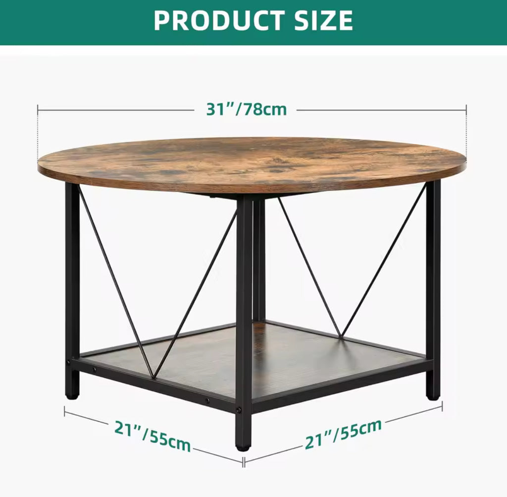 Round Rustic Coffee Table