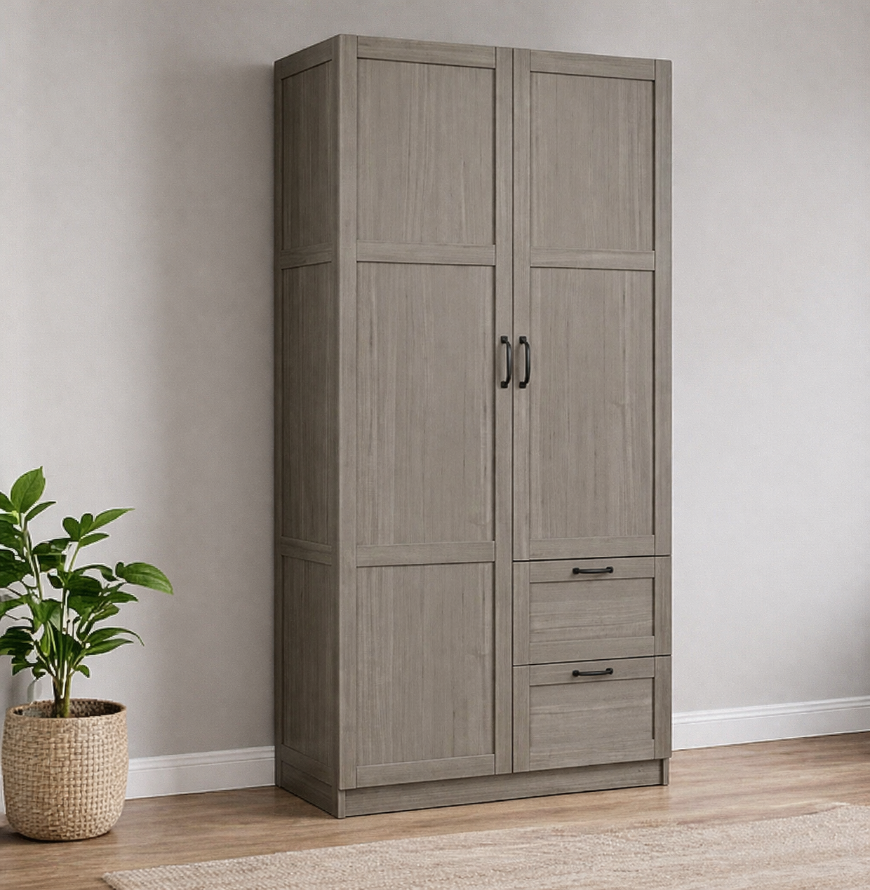 40” Armoire w/ 2 Drawers