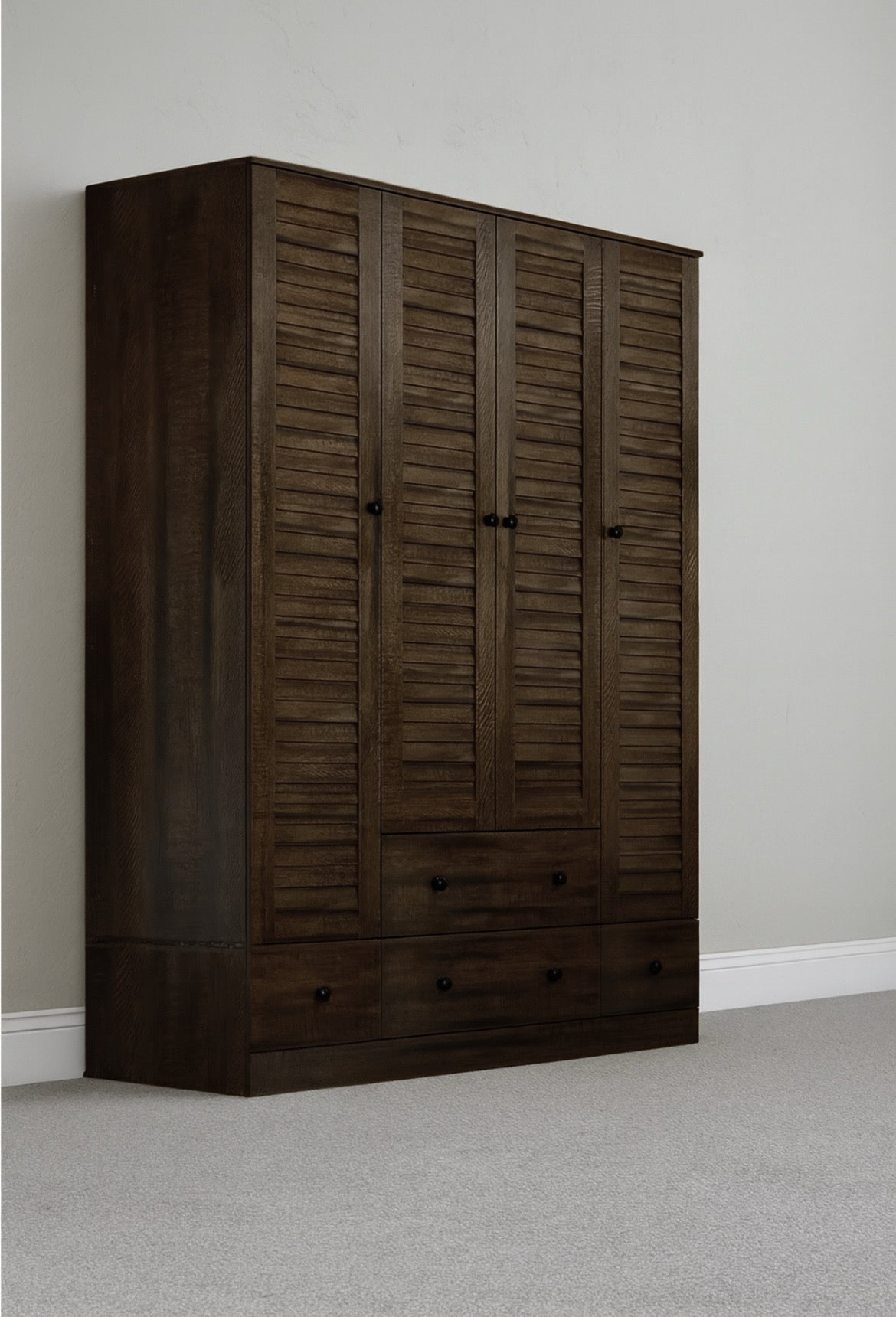 59” Double Wardrobe w/ 5
Drawers