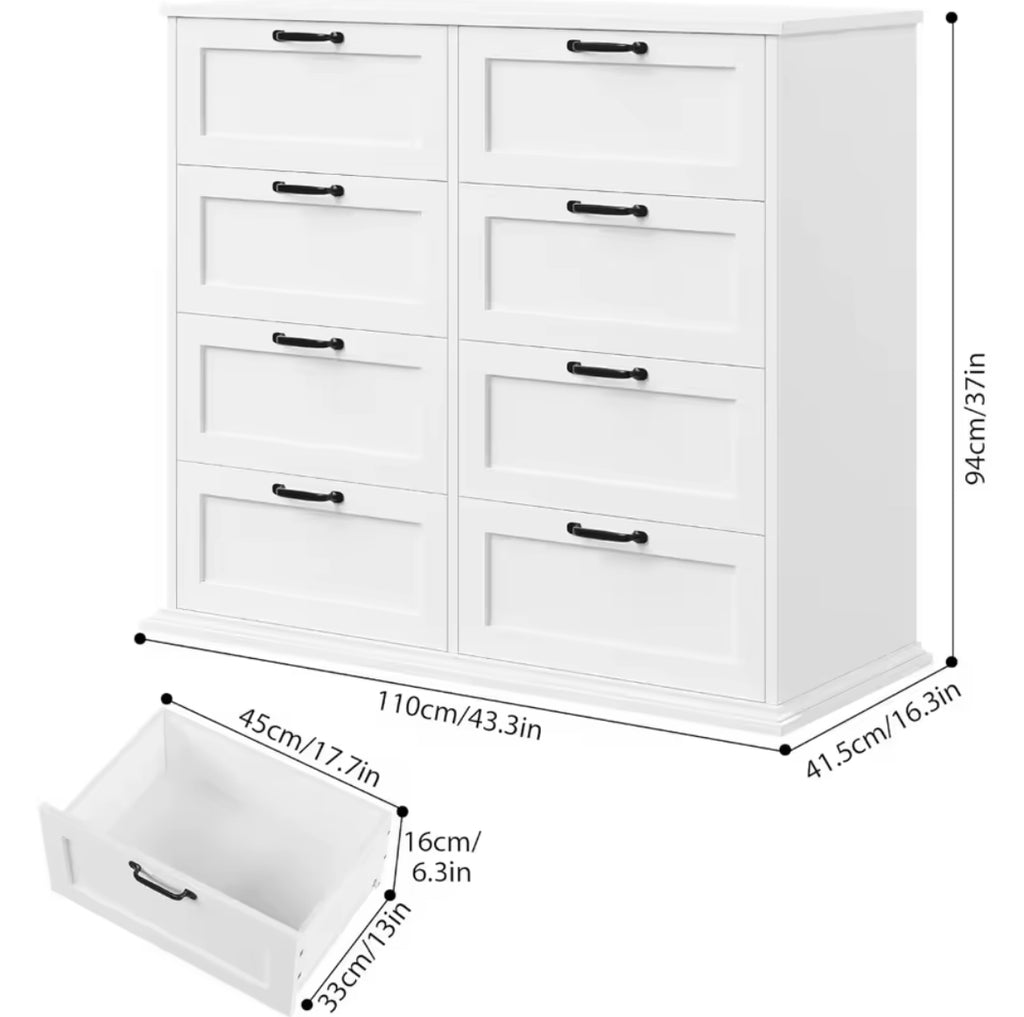 8-Drawer Wide Storage Chest