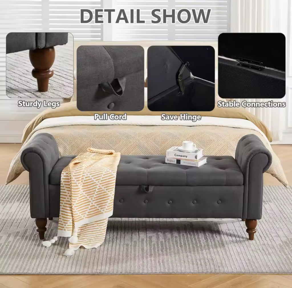 63" King-Size Storage Bench