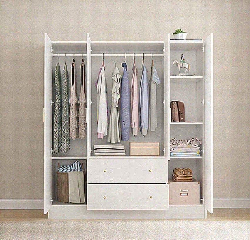 71" Double Wooden Wardrobe