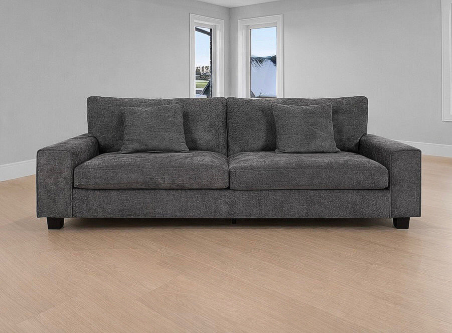 Small Space Velvet Couch w/ 2 Pillows