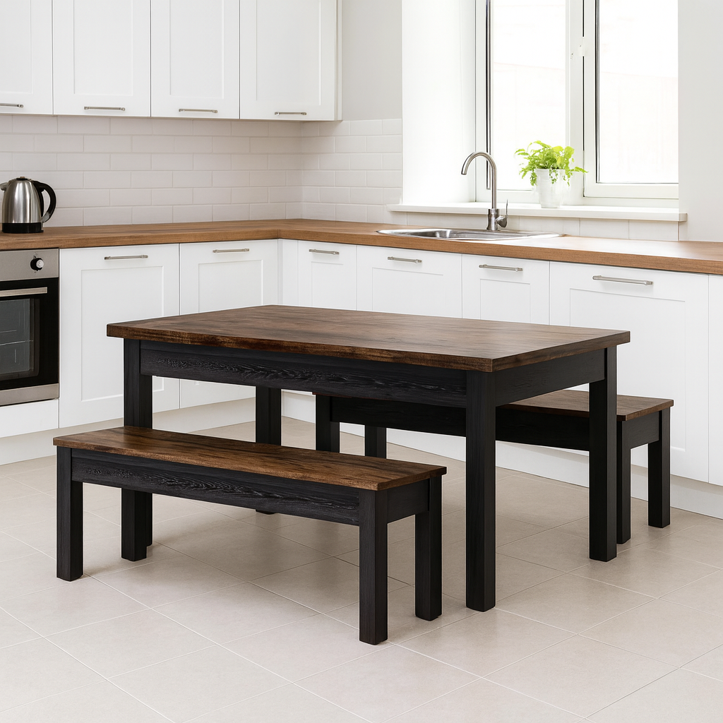 Kitchen Table Set w/ 2 Benches