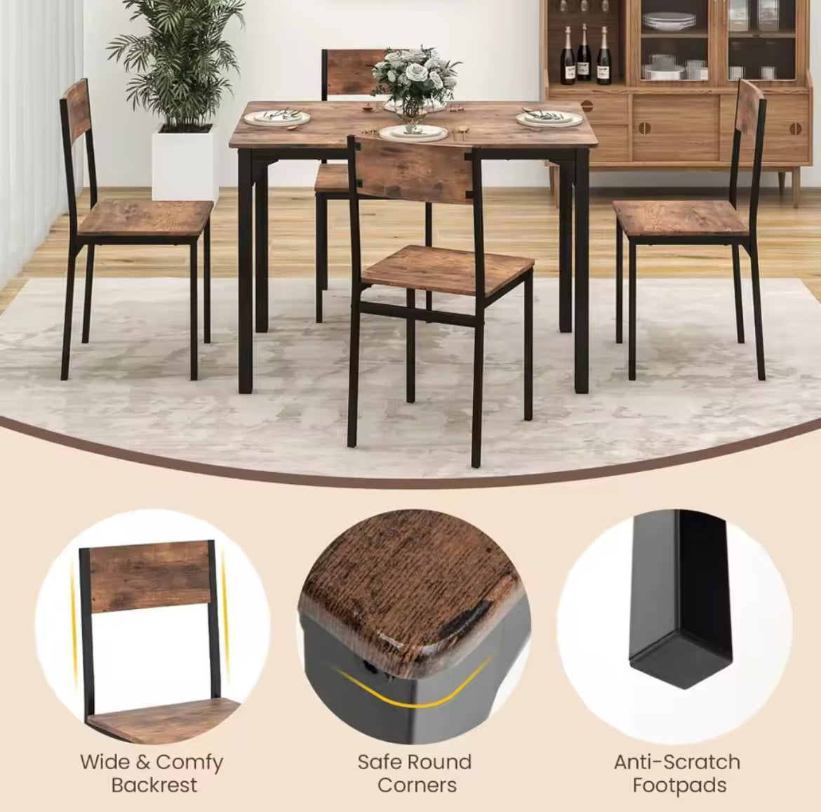 Kitchen Table Set for 4