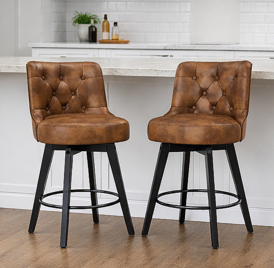37" Swivel Counter Stool (Set of 2)