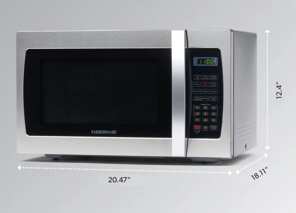 Farberware 1.3 Cubic Feet Professional Microwave Oven w/ Child Lock and Sensor Cooking
