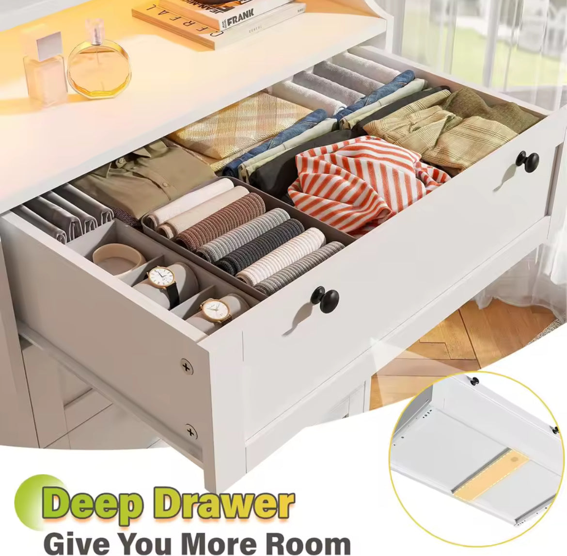 5-Drawer Bureau w/ LED Light