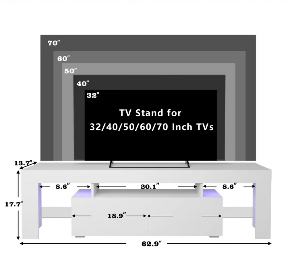 Entertainment Center w/ LED Lights