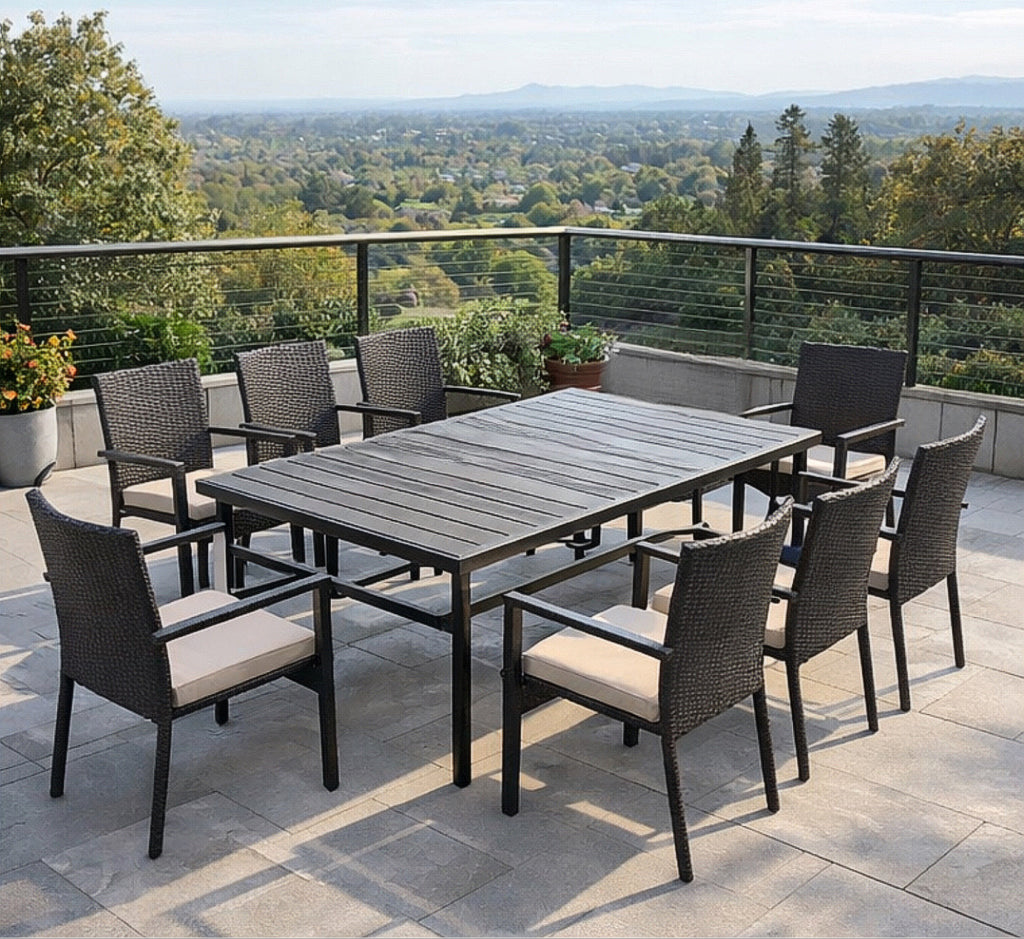 8-Person Patio Dining Set w/ Cushions
