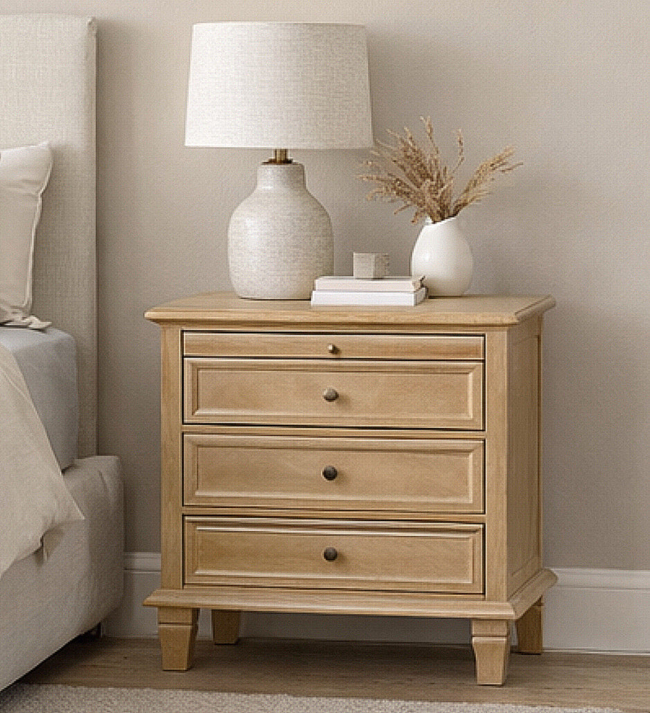 3-Drawer Farmhouse Nightstand
