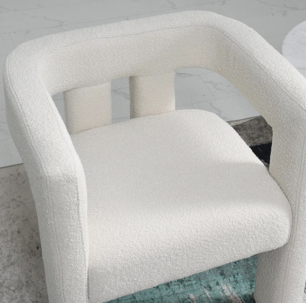 Boucle Upholstered Armchair (Set of 2)