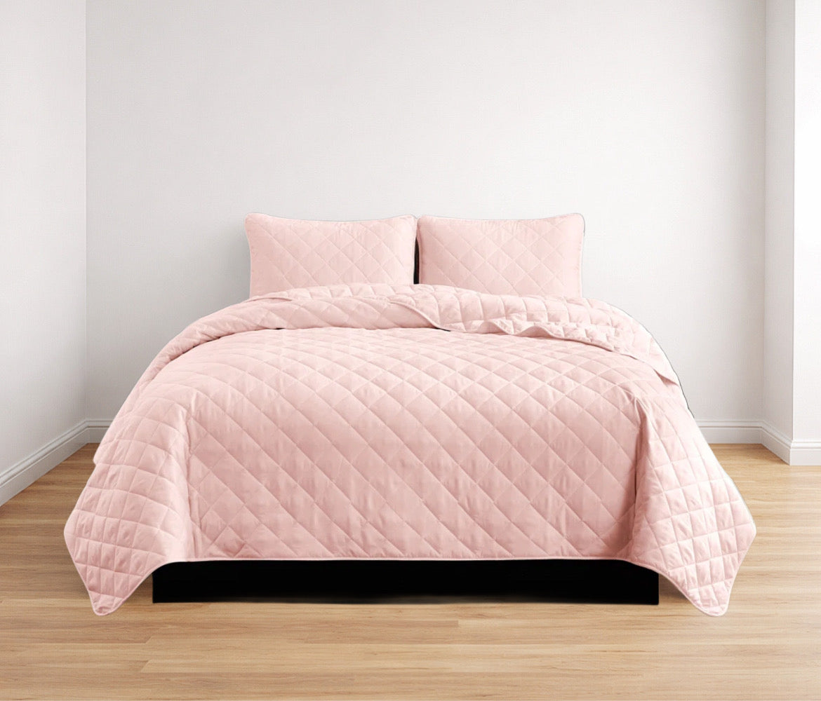 Microfiber Reversible Quilt Set