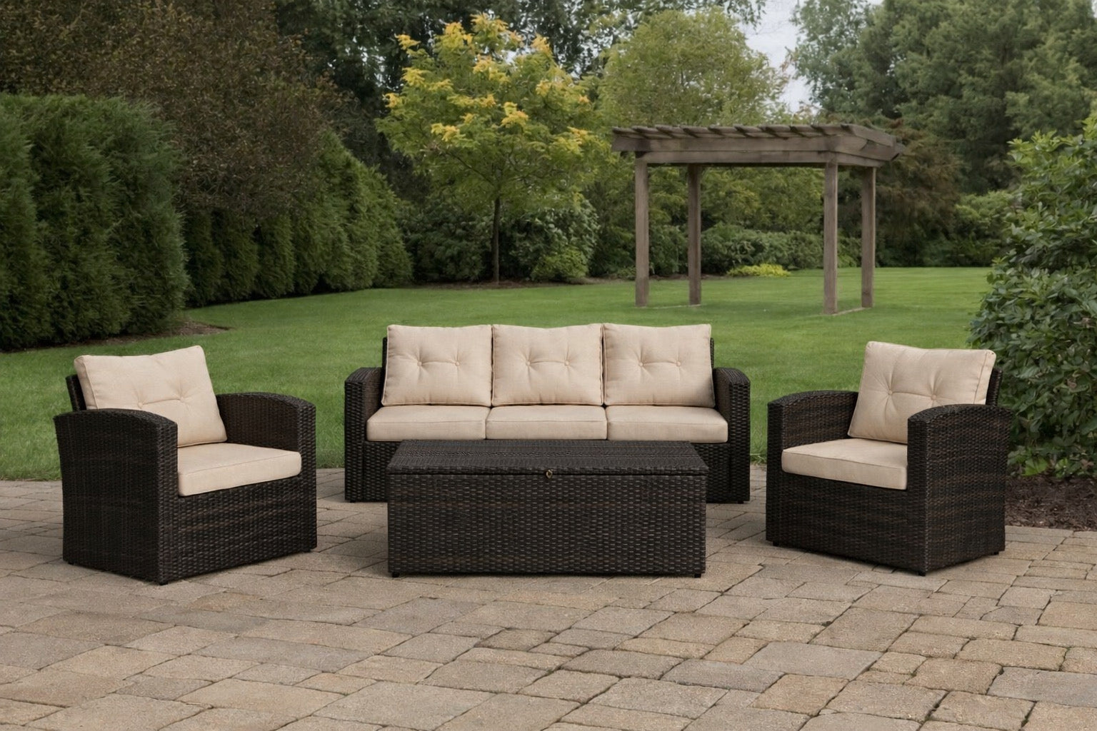 5-Person Backyard Conversation Sets w/ Cushions