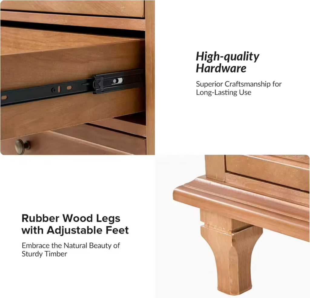 3-Drawer Farmhouse Nightstand