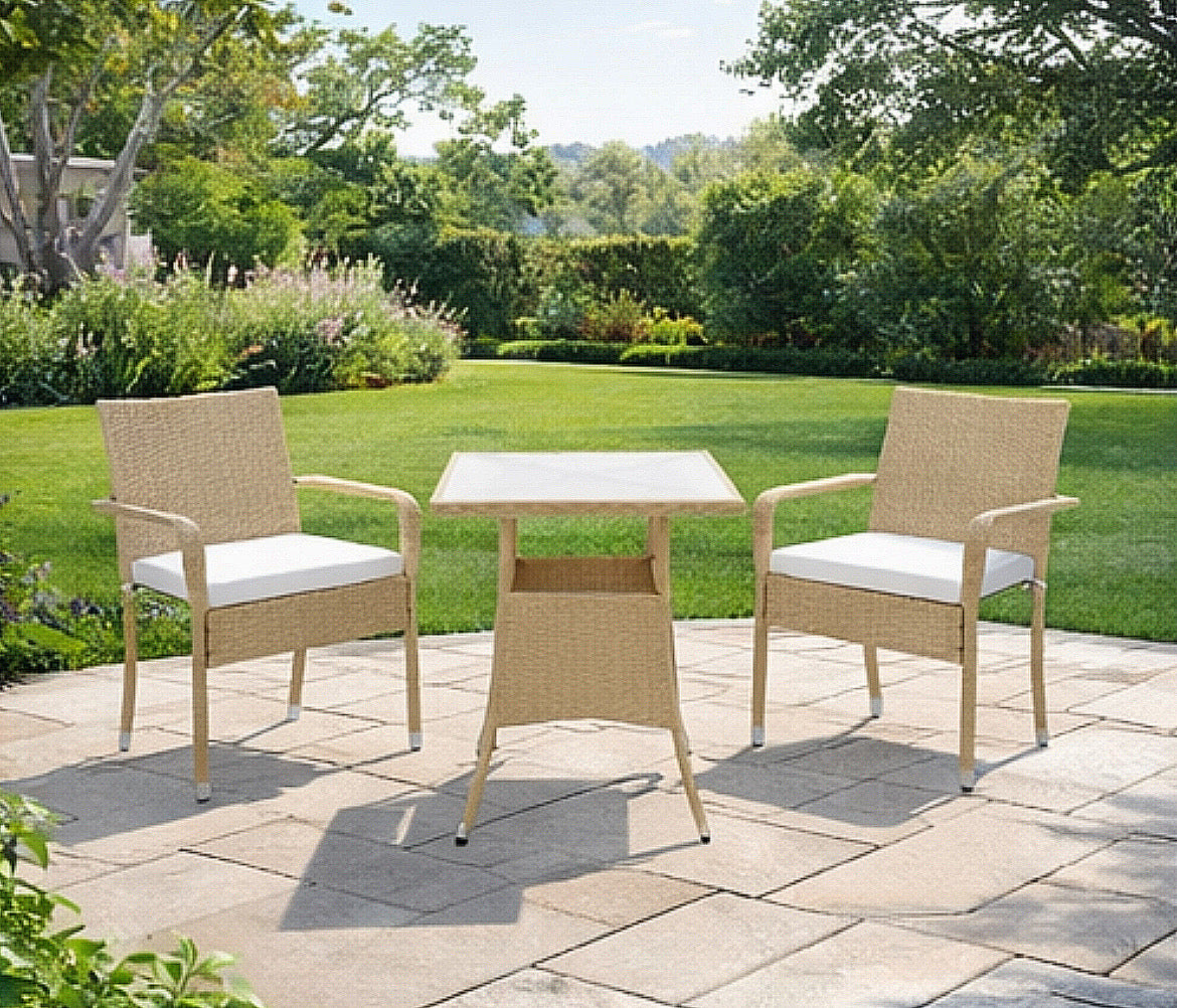 7-Piece Patio Dining Set w/ Brown Sling Chairs