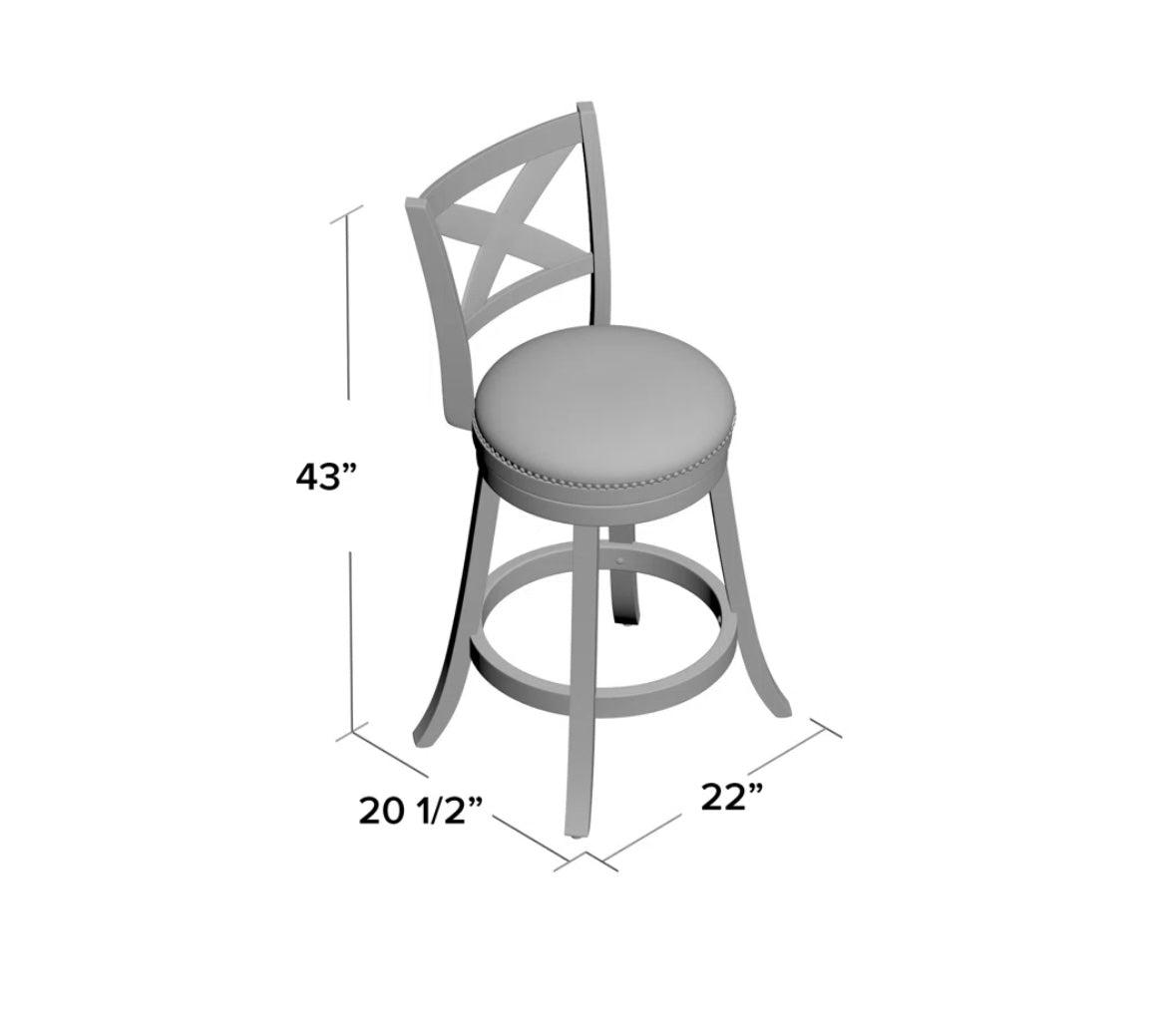 24”-29” Counter Stool w/ Solid Wood Frame