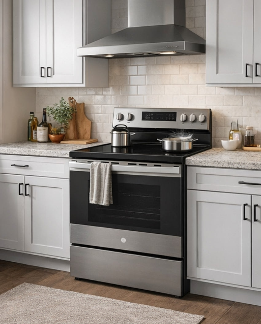 GE 30" Self & Steam Cleaning Electric Stove