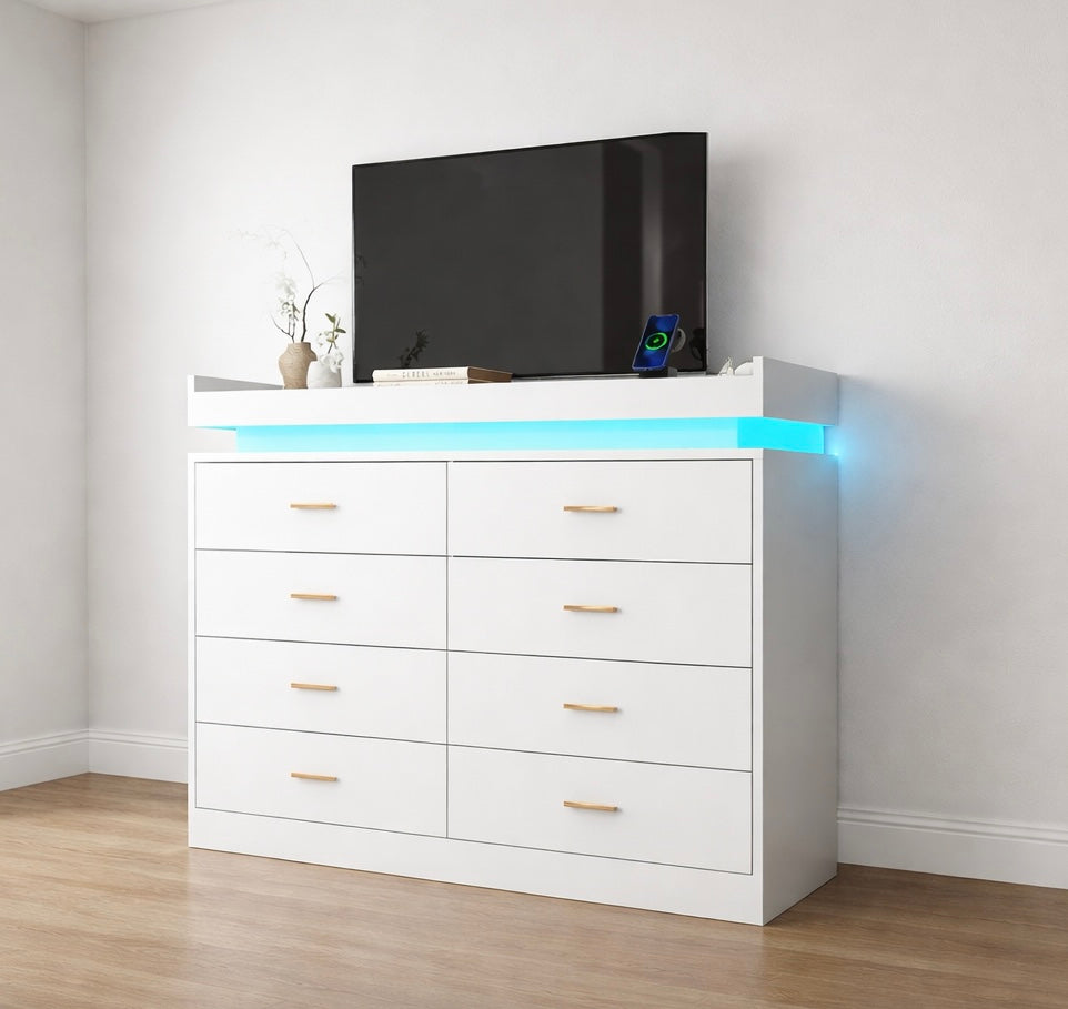 8-Drawer Dresser w/ LED Light