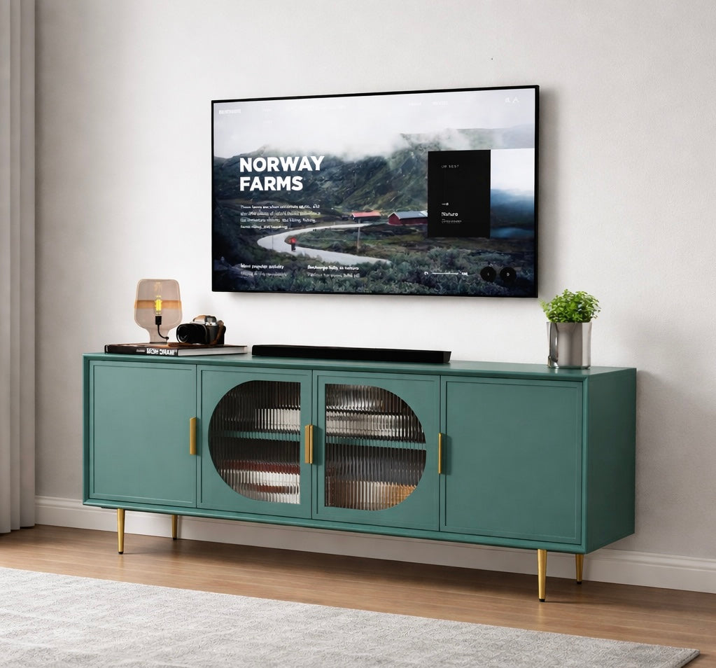 Glass Door TV Stand