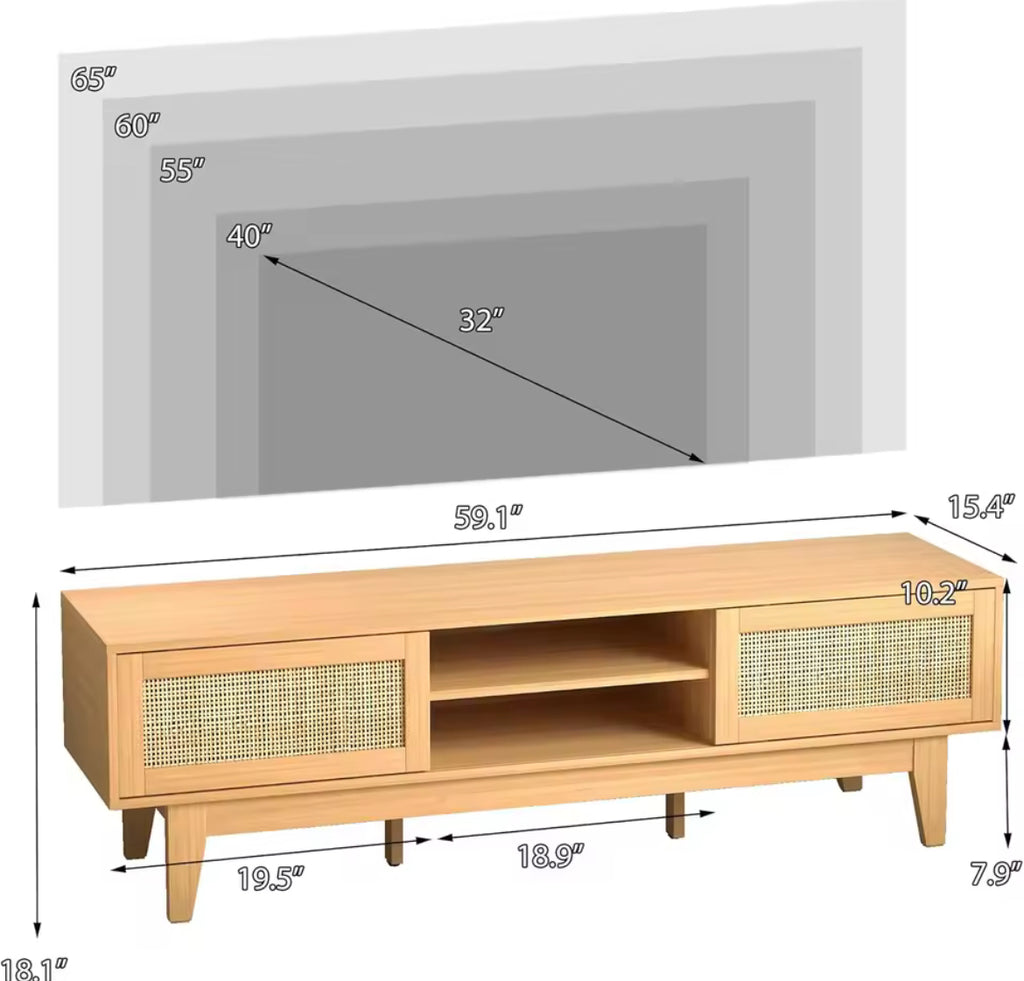 Rattan TV Stand