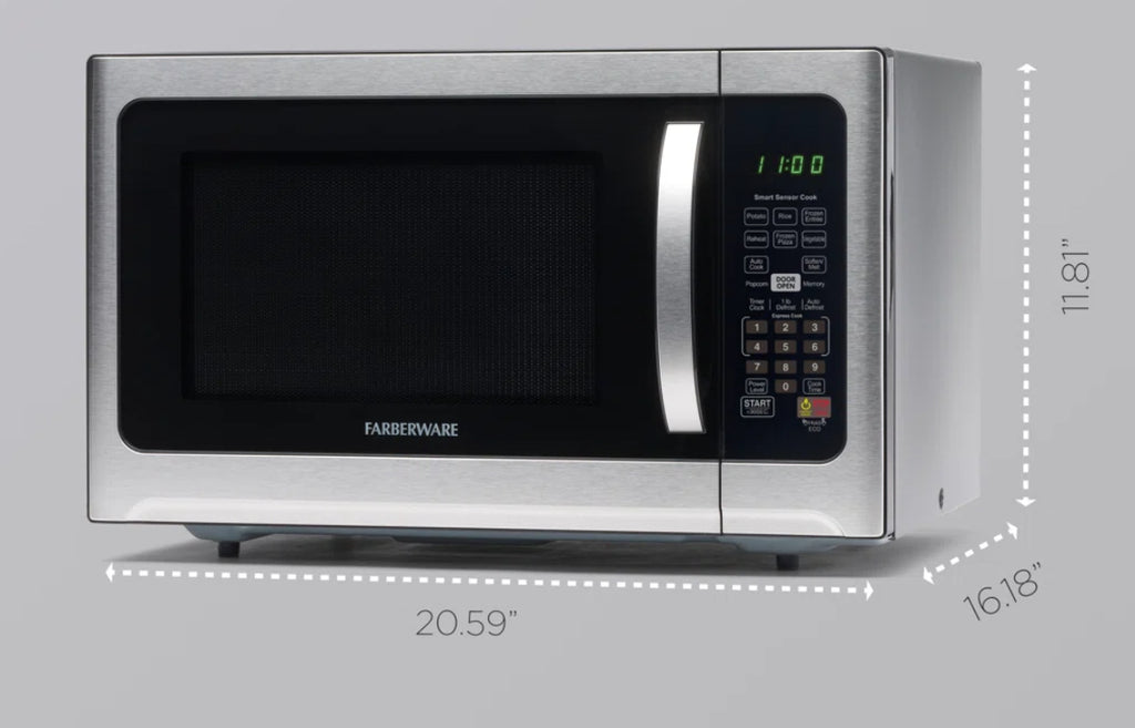 Farberware 1.2 Cubic Feet Countertop Microwave w/ Sensor Cooking