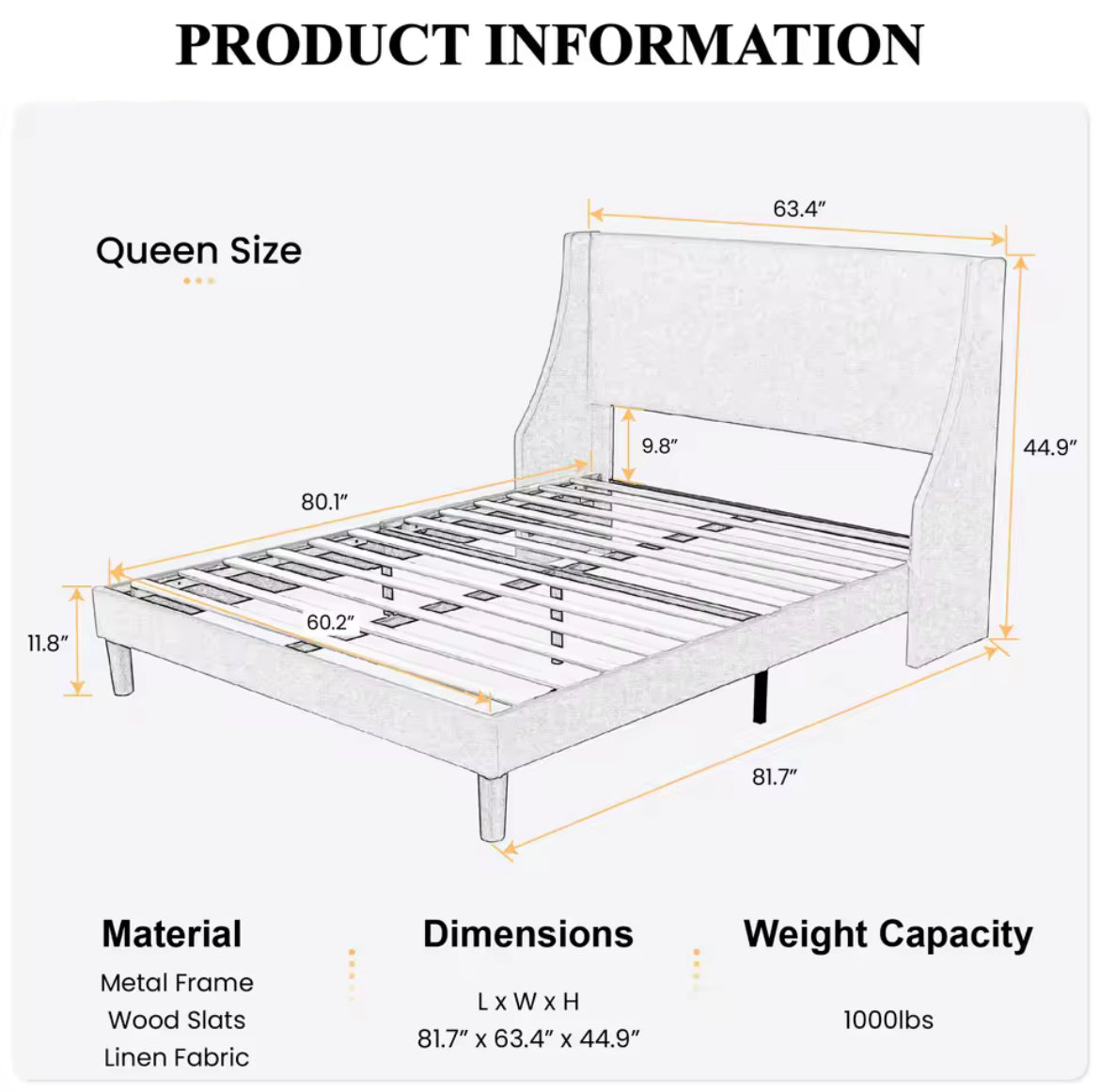 Fabric Bed Platform