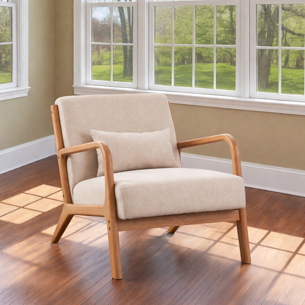 Boho Armchair w/ Lumbar Pillow