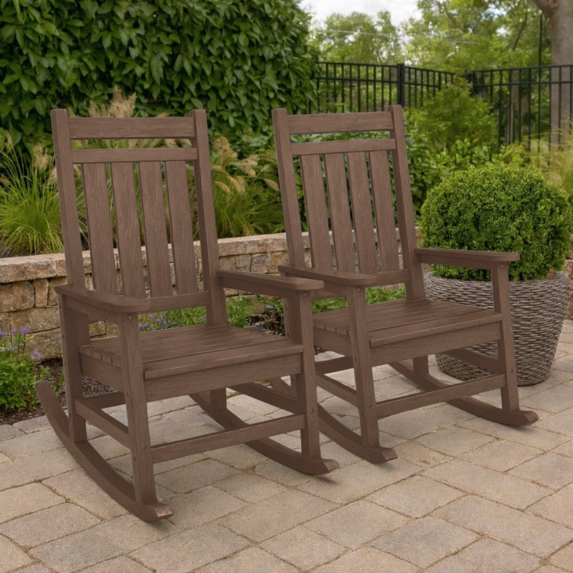 Outdoor Wood Rocking Chair (Set Of 2)