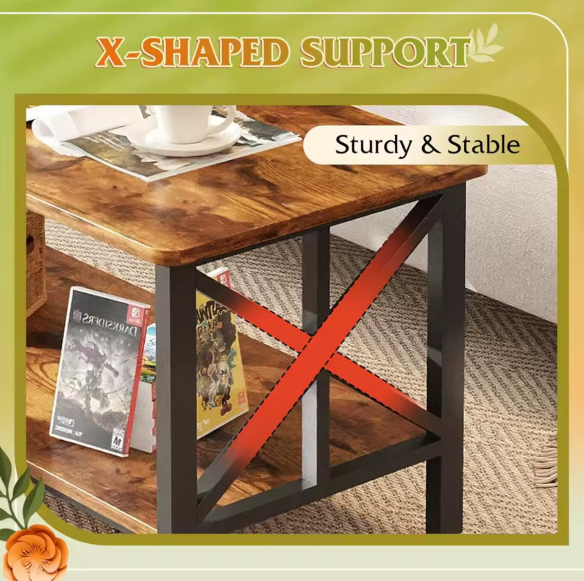 Modern 2-Tier Center Table