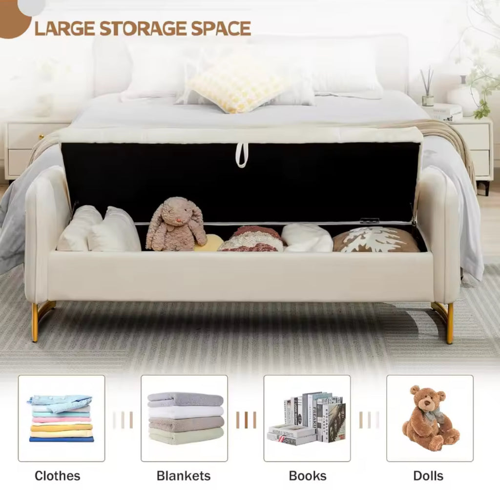 66" King-Size Storage Bench