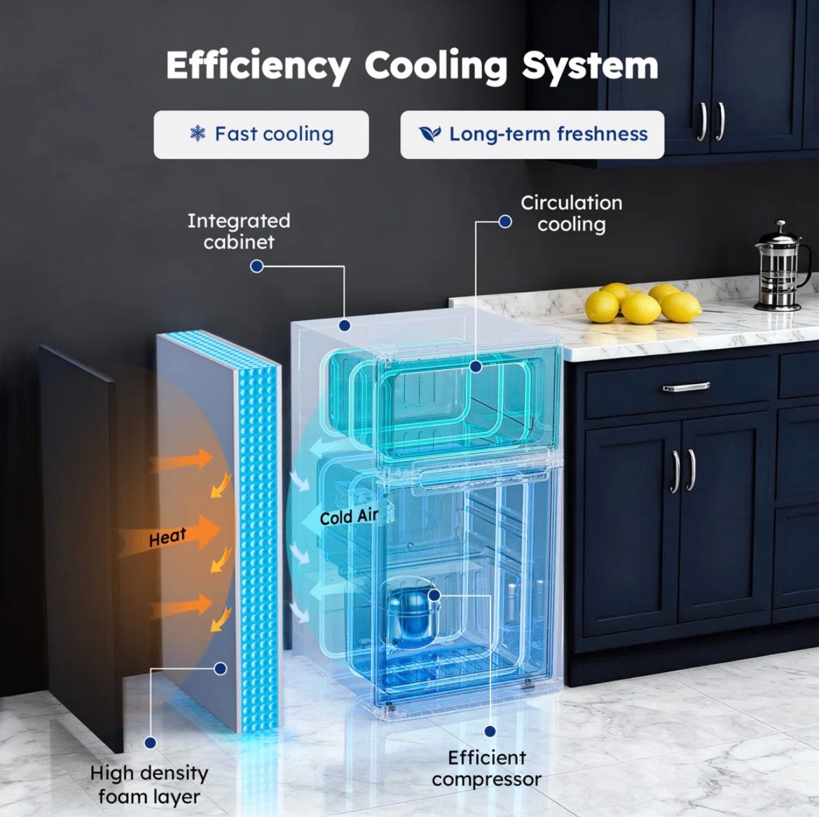 Simzlife 3.2 Cubic Feet Small Fridge w/ Freezer