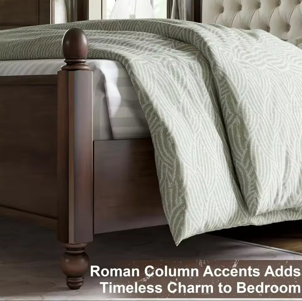 Elegant Bed Frame w/ Tufted Detailing