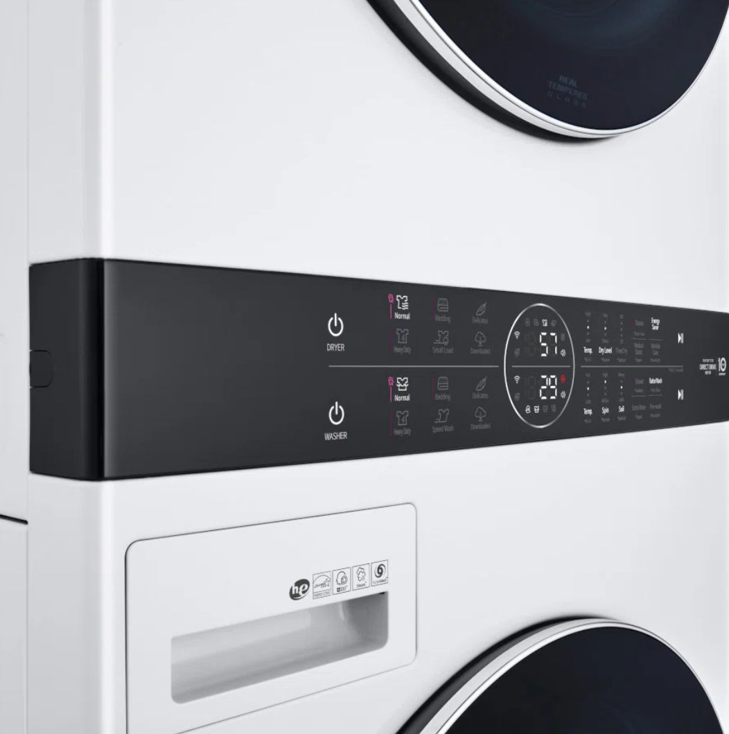 LG Dryer & Front Load WashTower w/ Center Control Washer
