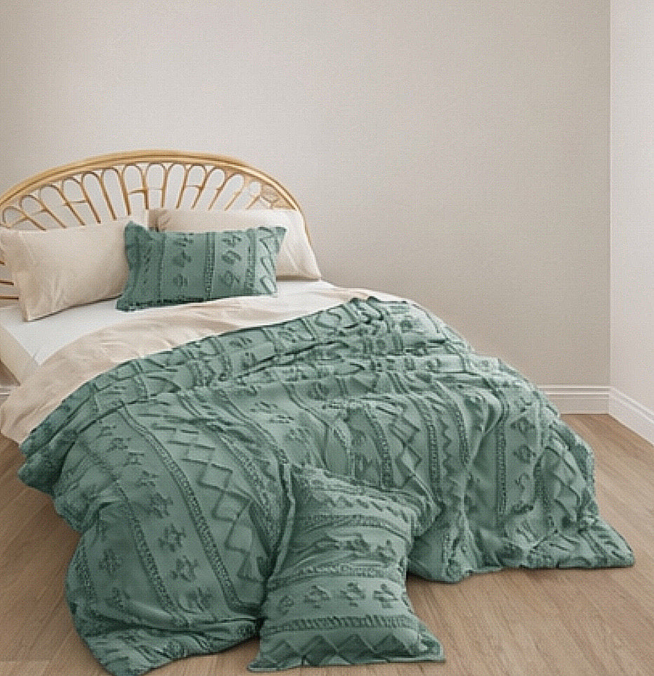 Tufted Boho Bedding Set